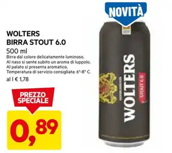 DPiù WOLTERS BIRRA STOUT 6.0 500 ml offerta