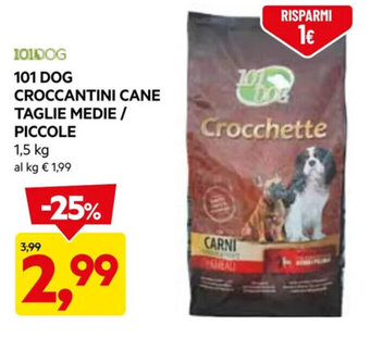 DPiù 101 DOG CROCCANTINI CANE TAGLIE MEDIE / PICCOLE 1,5 kg offerta