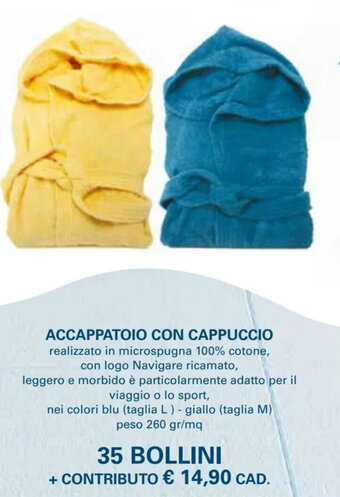 DPiù NAVIGARE ACCAPPATOIO CON CAPPUCCIO offerta