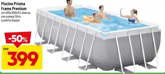 DPiù Piscina Prisma Frame Premium cm 400x200x122 altezza offerta