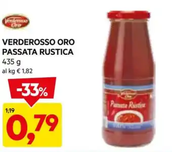 DPiù VERDEROSSO ORO PASSATA RUSTICA 435 g offerta