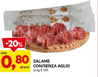 DPiù SALAME CON/SENZA AGLIO offerta