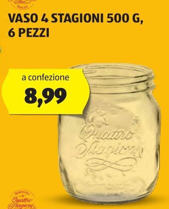 ALDI VASO 4 STAGIONI 500 G, 6 PEZZI offerta