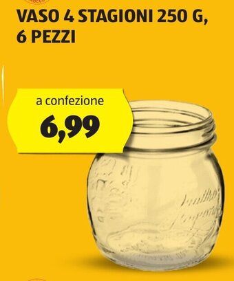 ALDI VASO 4 STAGIONI 250 G, 6 PEZZI offerta