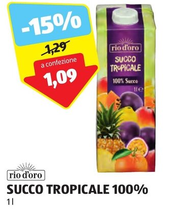 ALDI rio d'oro SUCCO TROPICALE 100% 1 l offerta