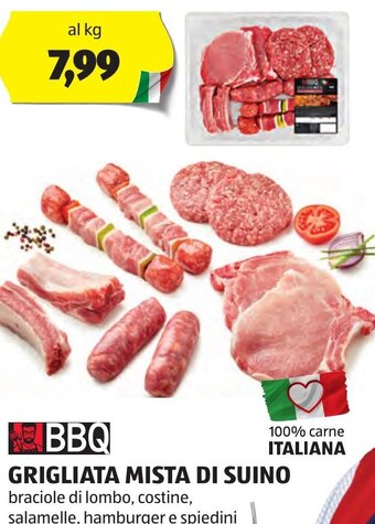 ALDI BBQ GRIGLIATA MISTA DI SUINO offerta