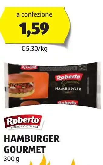 ALDI Roberto HAMBURGER GOURMET 300 g offerta