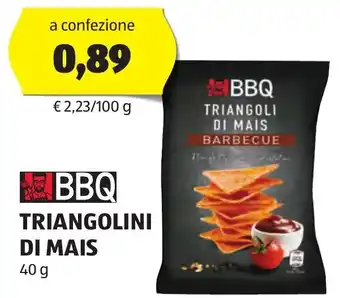 ALDI BBQ TRIANGOLINI DI MAIS 40 g offerta