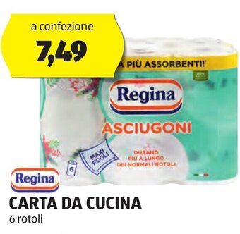 ALDI Regina CARTA DA CUCINA 6 rotoli offerta