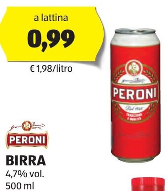 ALDI PERONI BIRRA 4,7% vol. 500 ml offerta