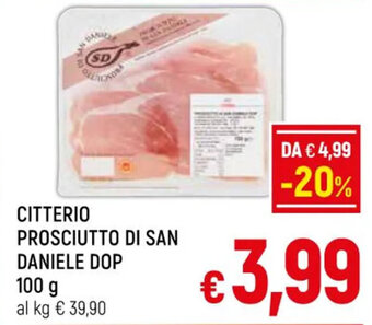 A&O CITTERIO PROSCIUTTO DI SAN DANIELE DOP 100 g offerta