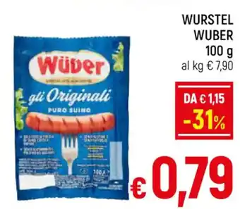 A&O WURSTEL WUBER 100 g offerta