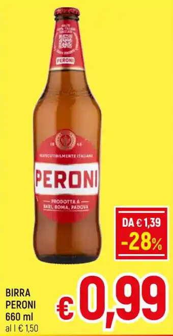 A&O BIRRA PERONI 660 ml offerta
