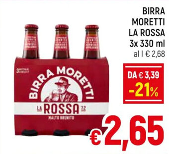 A&O BIRRA MORETTI LA ROSSA 3x 330 ml offerta