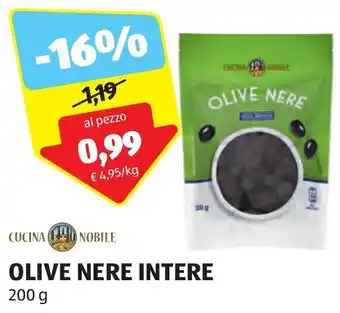 ALDI OLIVE NERE INTERE 200 g offerta