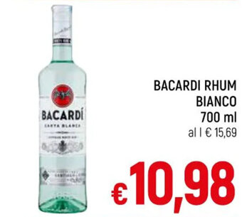 A&O BACARDI RHUM BIANCO 700 ml offerta