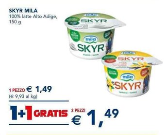Esselunga SKYR MILA 100% latte Alto Adige, 150 g offerta