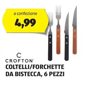 COLTELLI/FORCHETTE DA BISTECCA, 6 PEZZI