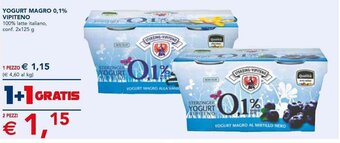 YOGURT MAGRO 0,1% VIPITENO 100% latte italiano, conf. 2x125 g