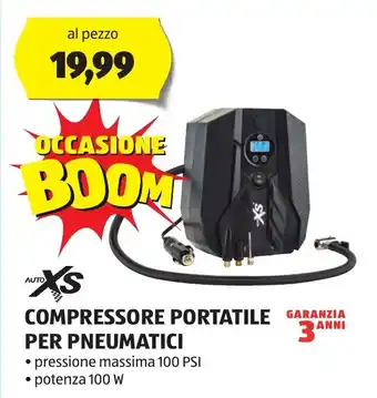 ALDI COMPRESSORE PORTATILE GARANZIA 3 ANNI PER PNEUMATICI • pressione massima 100 PSI potenza 100 w offerta