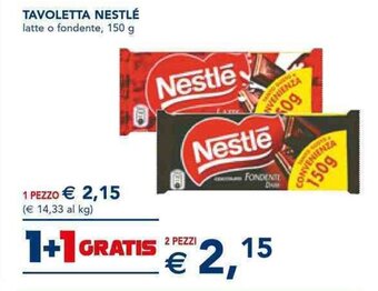 Esselunga TAVOLETTA NESTLÉ latte o fondente, 150 g offerta