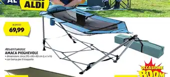 ALDI AMACA PIEGHEVOLE • dimensioni: circa 270 x 85 x 83 cm (L xlxh) • con borsa per il trasporto offerta