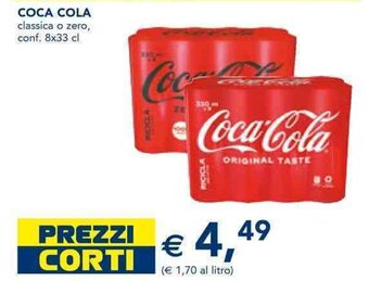 Esselunga COCA COLA classica o zero, conf. 8x33 cl offerta