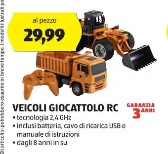 ALDI VEICOLI GIOCATTOLO RC offerta