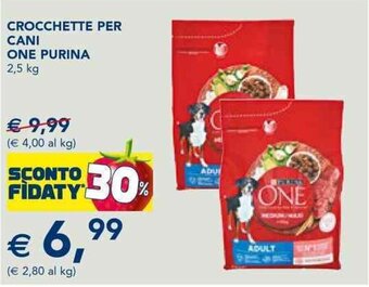Esselunga CROCCHETTE PER CANI ONE PURINA 2,5 kg offerta