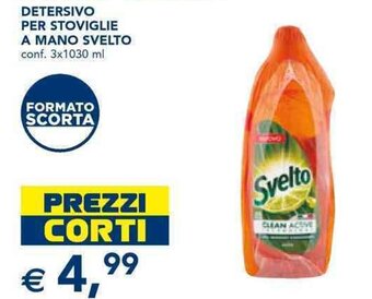 Esselunga DETERSIVO PER STOVIGLIE A MANO SVELTO conf. 3x1030 ml offerta