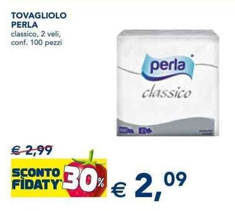 Esselunga TOVAGLIOLO PERLA classico, 2 veli, conf. 100 pezzi offerta