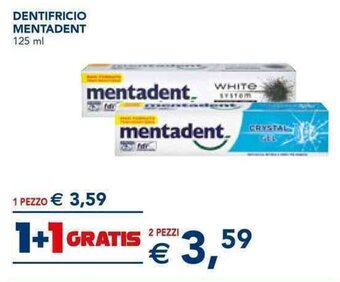 Esselunga DENTIFRICIO MENTADENT 125 ml offerta
