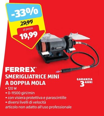FERREX® SMERIGLIATRICE MINI A DOPPIA MOLA