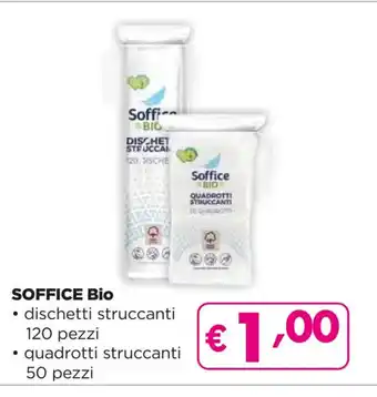 Acqua & Sapone SOFFICE Bio • dischetti struccanti 120 pezzi • quadrotti struccanti 50 pezzi offerta