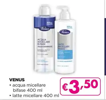 Acqua & Sapone VENUS • acqua micellare bifase 400 ml • latte micellare 400 ml offerta
