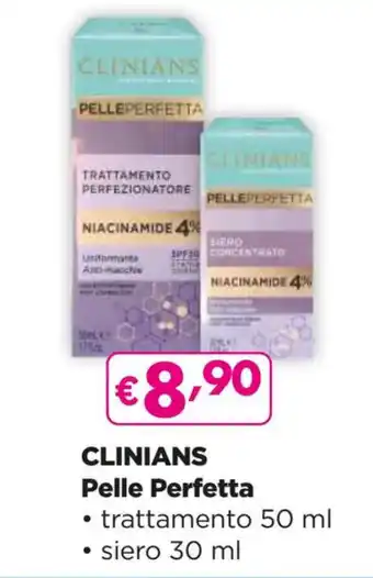 Acqua & Sapone CLINIANS Pelle Perfetta • trattamento 50 ml • siero 30 ml offerta