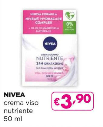 Acqua & Sapone NIVEA crema viso nutriente 50 ml offerta