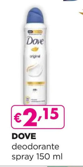 Acqua & Sapone DOVE deodorante spray 150 ml offerta