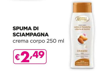 Acqua & Sapone SPUMA DI SCIAMPAGNA crema corpo 250 ml offerta