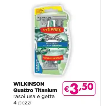 Acqua & Sapone WILKINSON Quattro Titanium rasoi usa e getta 4 pezzi offerta
