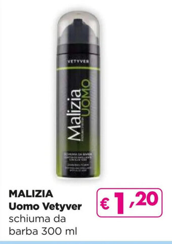 Acqua & Sapone MALIZIA Uomo Vetyver schiuma da barba 300 ml offerta