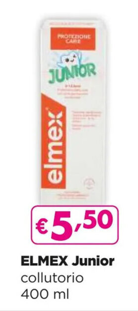 Acqua & Sapone ELMEX Junior collutorio 400 ml offerta