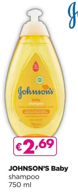 Acqua & Sapone JOHNSON'S Baby shampoo 750 ml offerta