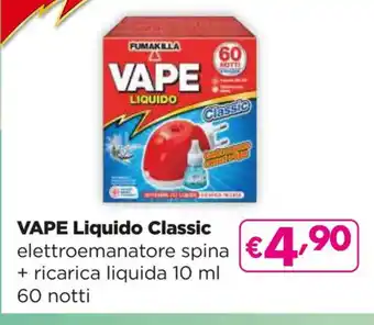 Acqua & Sapone VAPE Liquido Classic elettroemanatore spina + ricarica liquida 10 ml 60 notti offerta