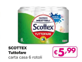Acqua & Sapone SCOTTEX Tuttofare carta casa 6 rotoli offerta