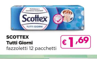 Acqua & Sapone SCOTTEX Tutti Giorni fazzoletti 12 pacchetti offerta
