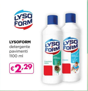 Acqua & Sapone LYSOFORM detergente pavimenti 1100 ml offerta