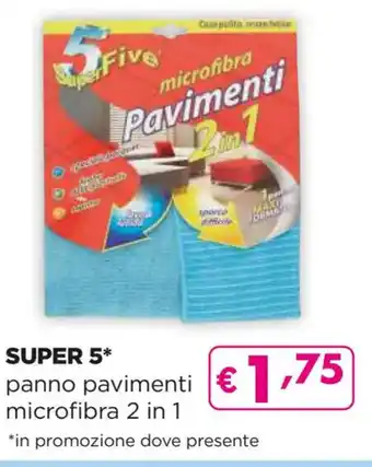 Acqua & Sapone SUPER 5* panno pavimenti microfibra 2 in 1 offerta