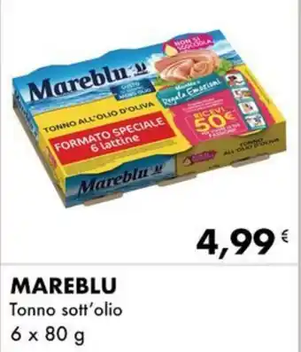 MAREBLU Tonno sott'olio 6 x 80 g