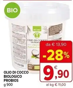 Iperal Probios olio di cocco biologico offerta